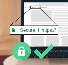 A secure online casino should have an address starting with 'https'